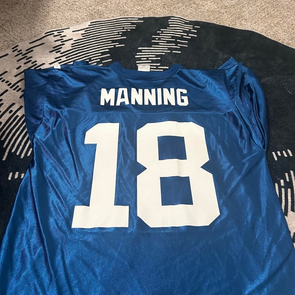 Vintage Authentic NFL Peyton Manning Indianapolis Colts blue polyester jersey - Picture 2 of 4
